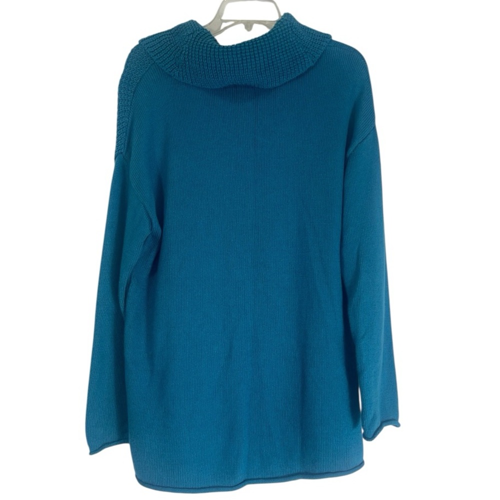Pure Knits by Neon Buddha, cowl neck, cotton tunic sweater. Size large GUC - Picture 6 of 11